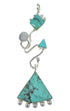 Turquoise Silver Southwest Slide Pendant WX57884