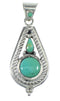 Turquoise And Genuine Sterling Silver Pendant Southwest WX57901