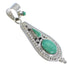 Turquoise Silver Southwestern Slide Pendant WX57904