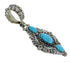 Turquoise And Authentic Sterling Silver Reversible Pendant Southwest VX55362