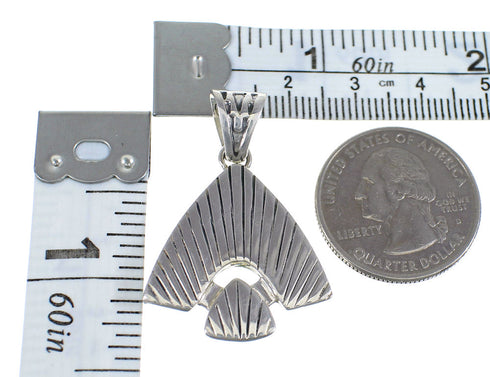 Sterling Silver And Turquoise Reversible Slide Pendant Jewelry