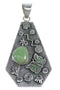 Southwest Turquoise Sterling Silver Butterfly And Hand Pendant WX58326