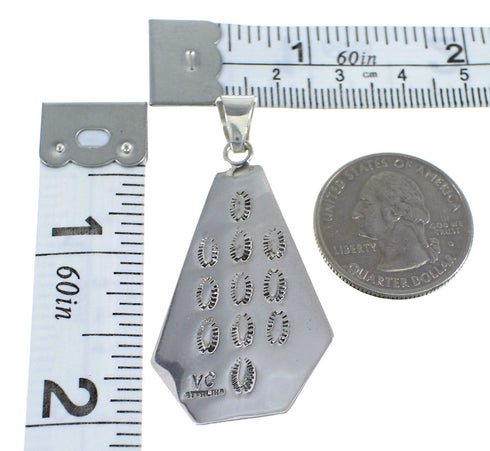 Southwest Turquoise Sterling Silver Butterfly And Hand Pendant WX58326