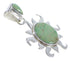 Authentic Sterling Silver And Turquoise Inlay Sun Pendant VX55187