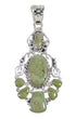 Genuine Sterling Silver And Turquoise Southwest Pendant VX55228