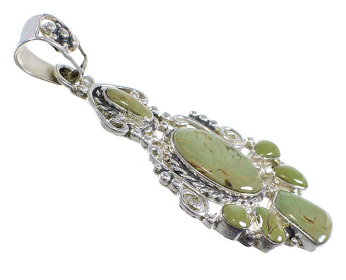 Genuine Sterling Silver And Turquoise Southwest Pendant VX55228