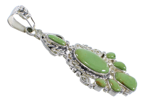 Authentic Sterling Silver And Turquoise Pendant Jewelry VX55229