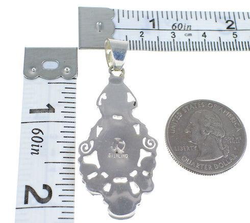 Authentic Sterling Silver And Turquoise Pendant Jewelry VX55229