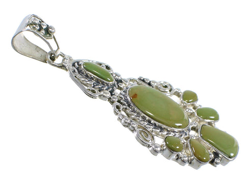 Genuine Sterling Silver And Turquoise Southwest Pendant VX55240