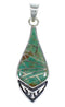 Turquoise Inlay Genuine Sterling Silver Pendant VX54874
