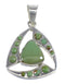 Turquoise Sterling Silver Slide Southwestern Pendant VX54960