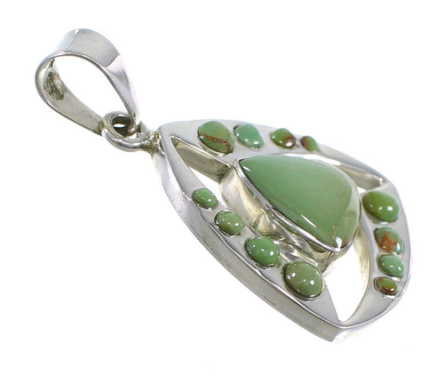 Turquoise Sterling Silver Slide Southwestern Pendant VX54960