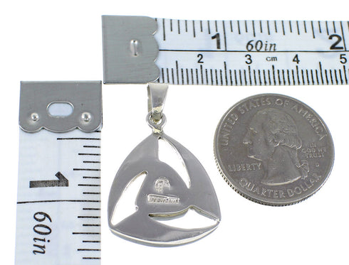 Turquoise Sterling Silver Slide Southwestern Pendant VX54960