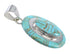 Turquoise And Authentic Sterling Silver Pendant Jewelry VX54724