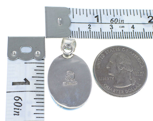 Turquoise And Authentic Sterling Silver Pendant Jewelry VX54724