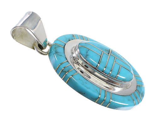 Sterling Silver And Turquoise Pendant Jewelry VX54725