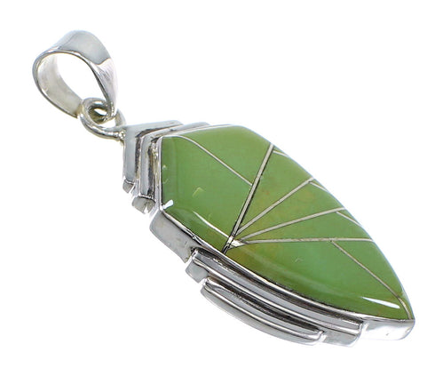 Southwestern Sterling Silver And Turquoise Pendant VX54744
