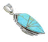 Sterling Silver And Turquoise Inlay Southwestern Pendant VX54750