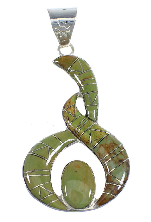 Genuine Sterling Silver And Turquoise Southwest Pendant Jewelry VX54778