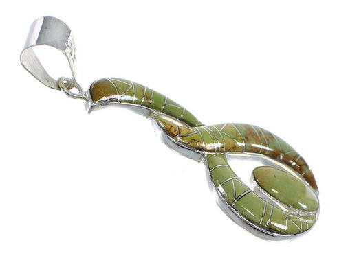 Genuine Sterling Silver And Turquoise Southwest Pendant Jewelry VX54778