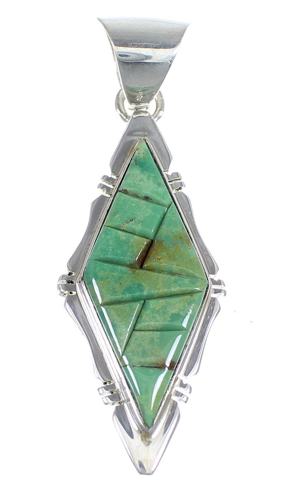 Southwest Turquoise Pendant Sterling Silver Jewelry VX54791