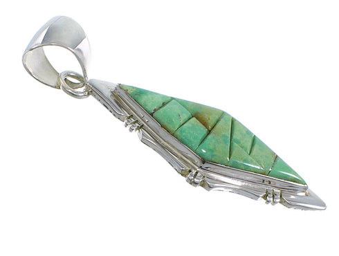 Southwest Turquoise Pendant Sterling Silver Jewelry VX54791
