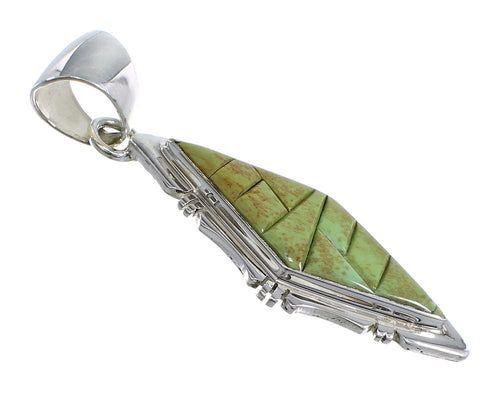 Turquoise And Authentic Sterling Silver Southwestern Pendant Jewelry VX54804
