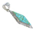 Southwestern Turquoise And Genuine Sterling Silver Pendant Jewelry VX54810
