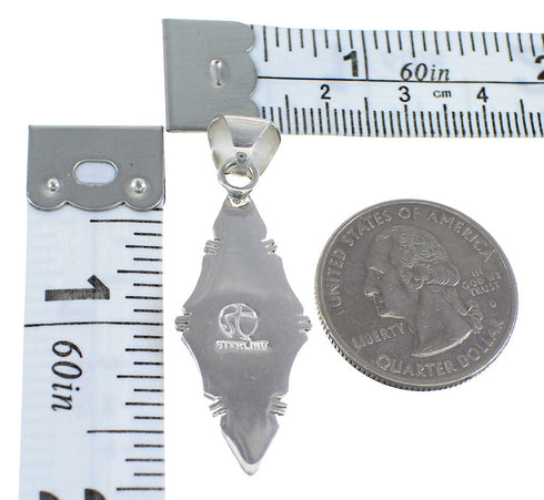 Southwestern Turquoise And Genuine Sterling Silver Pendant Jewelry VX54810