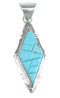 Southwest Turquoise And Sterling Silver Pendant Jewelry VX54811