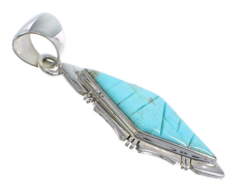 Southwest Turquoise And Sterling Silver Pendant Jewelry VX54811
