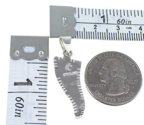 Turquoise And Sterling Silver Slide Pendant VX55446