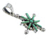 Sterling Silver And Turquoise Needlepoint Southwestern Pendant VX55467