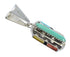 Multicolor Inlay And Genuine Sterling Silver Southwest Pendant VX55604