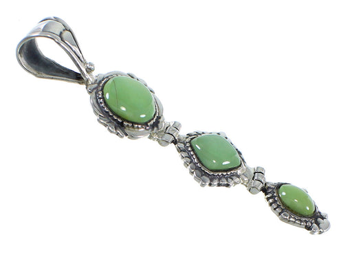 Turquoise And Sterling Silver Slide Pendant VX55748
