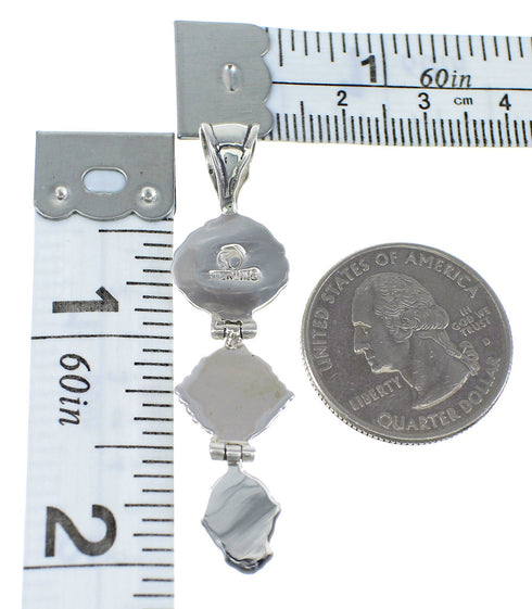 Turquoise And Sterling Silver Slide Pendant VX55748