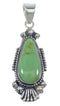 Genuine Sterling Silver Turquoise Southwestern Slide Pendant VX55767
