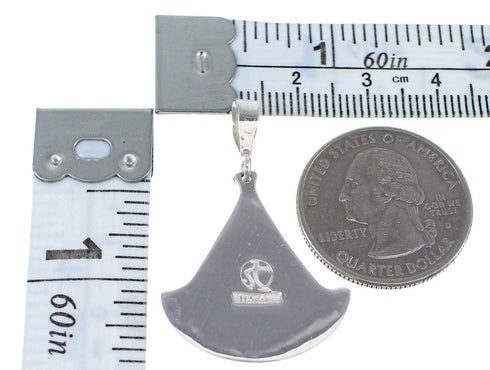 Sterling Silver Multicolor Southwest Slide Pendant Jewelry VX55775