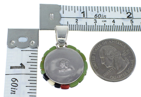 Silver Multicolor Southwest Slide Pendant Jewelry VX55784