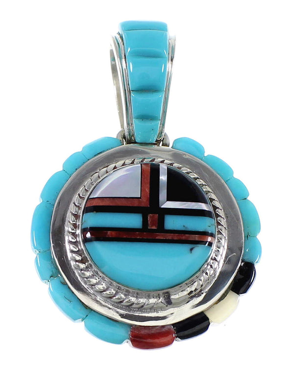 Genuine Sterling Silver Multicolor Slide Pendant VX55792