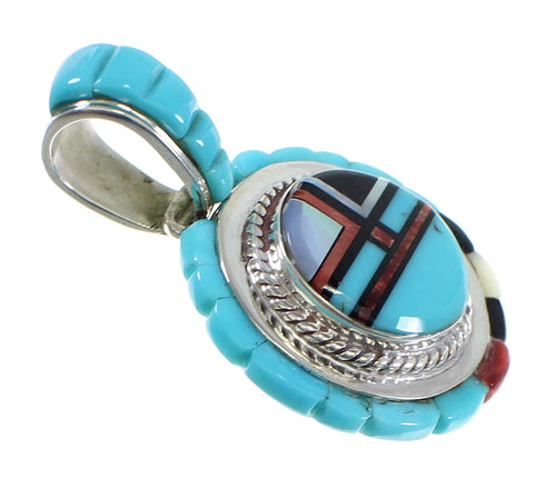 Genuine Sterling Silver Multicolor Slide Pendant VX55792