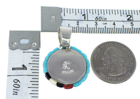 Genuine Sterling Silver Multicolor Slide Pendant VX55792
