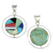 Multicolor And Authentic Sterling Silver Reversible Southwestern Pendant VX55806