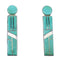 Authentic Sterling Silver Southwest Turquoise Inlay Post Earrings RX56051