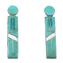 Authentic Sterling Silver Southwest Turquoise Inlay Post Earrings RX56051