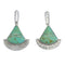 Genuine Sterling Silver Southwest Turquoise Inlay Post Earrings RX56109