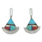 Multicolor Inlay Southwest Silver Post Earrings RX56133