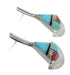 Multicolor Inlay Southwest Silver Post Earrings RX56133