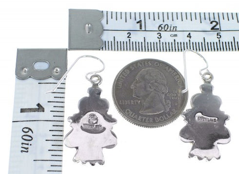 Authentic Sterling Silver And Turquoise Hook Earrings RX55787