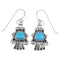 Turquoise And Sterling Silver Hook Dangle Earrings RX55788
